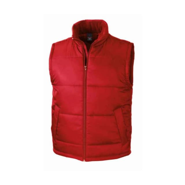 Result Core Mens Padded Body Warmer in Red Size: XS Red Male XS