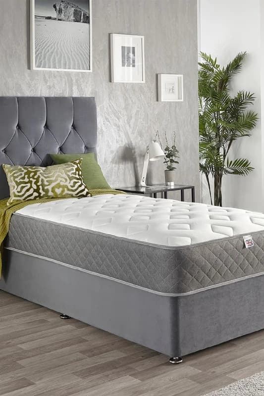 Aspire Aspire Cool Touch Diamond Memory Foam & Bonnell Spring Hybrid Mattress in White Size: Double White Double Unisex 5057632166142
