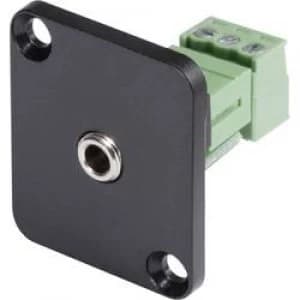 3.5mm audio jack Sleeve socket straight pins Number of pins 3 Stereo Black Hicon HI J35SEFD S