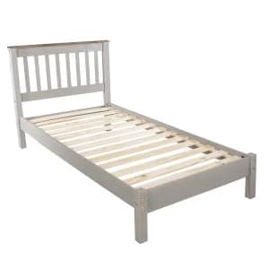 Halea 3ft Pine Single Bed Frame - Grey