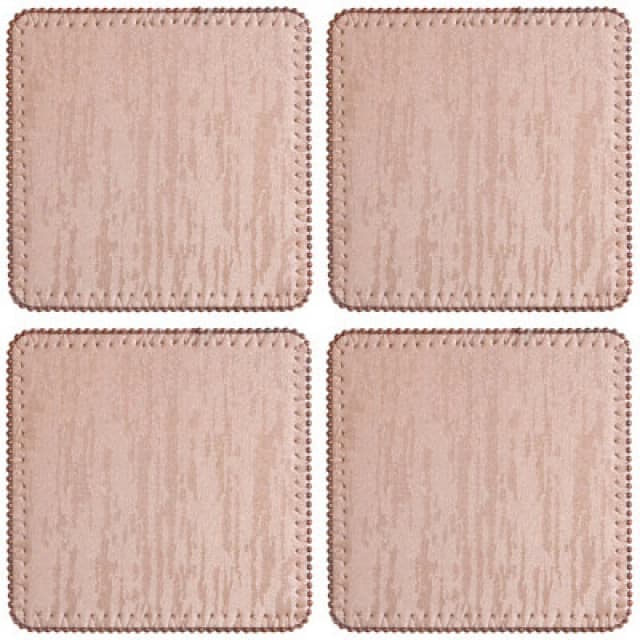 Premier Housewares Knightsbridge Set Of 4 Square Coasters Pink