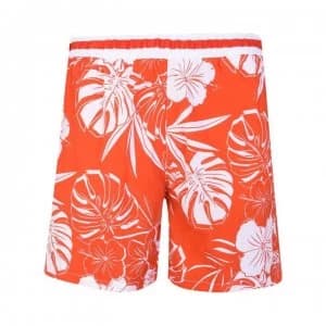 Hugo Boss Quick Dry Tropical Print Swim Shorts Red/White Size L Men