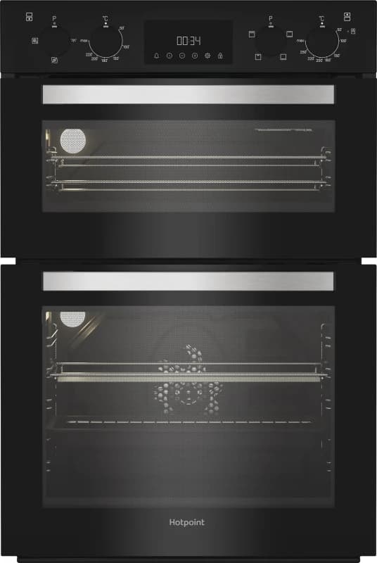 Hotpoint DIH 10D B Built In Electric Double Oven - Black - A/A Rated