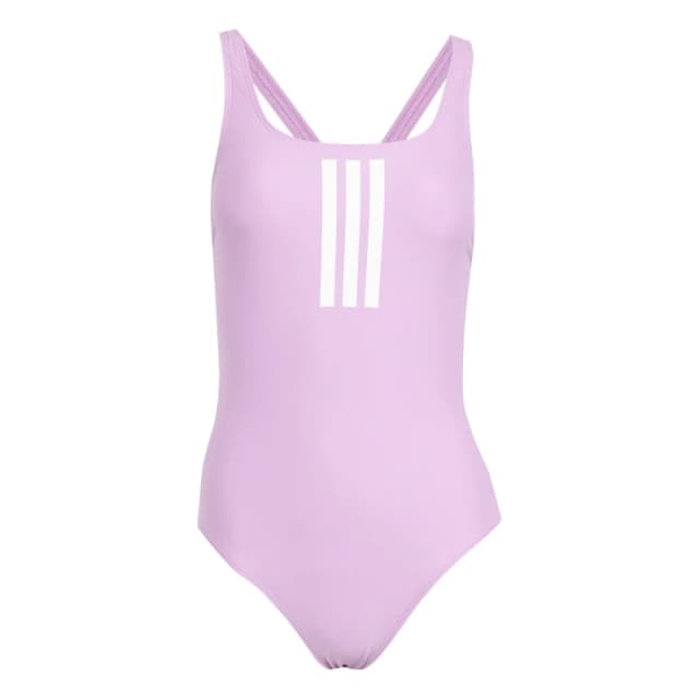 adidas Mid Swimsuit Womens Purple/White female 8 (XS)