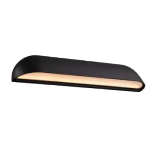 Front 36cm LED Dimmable Outdoor Down Wall Lamp Black, IP44, 3000K