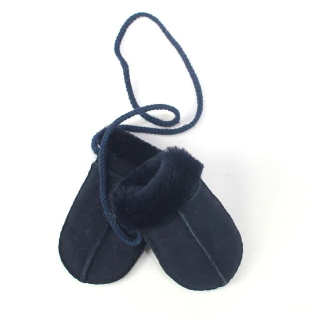 Eastern Counties Leather Puddy Sheepskin Mittens in Navy Navy Unisex One Size