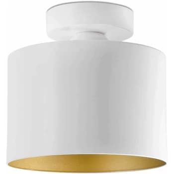 Faro Janet - 1 Light Semi Flush Ceiling Light White, Gold, E27