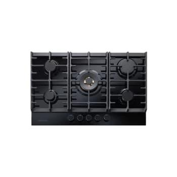 Rangemaster ECL75HPNGFBL/BL Eclipse 75cm Five Burner Gas Hob With 3.8kW Wok Burner - Black