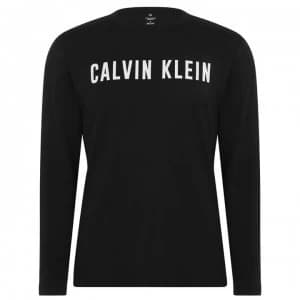 Calvin Klein Performance Long Sleeve Logo T Shirt - Black/White 007