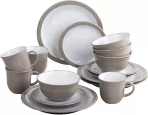 Waterside Camden 16 Piece Dinner Set ; Taupe