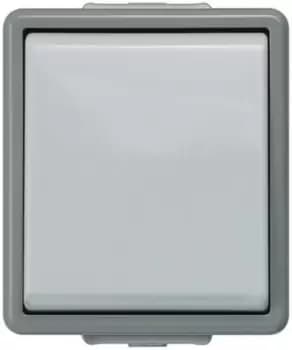 Siemens Grey 10 A Surface Mount Rocker Light Switch Dark Grey, 2 Way Clip In Gloss, 1 Gang VDE, 250 V 75mm Not Illuminated IP44