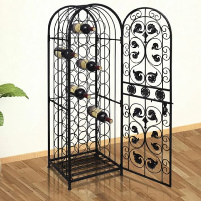 vidaXL Wine Rack for 45 Bottles Metal Stand Display Cabinet Unit Organiser
