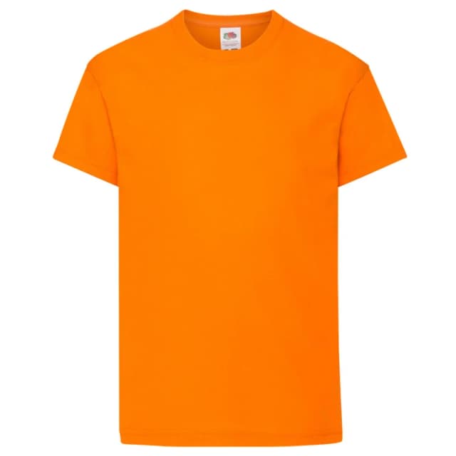 Fruit of the Loom Original Short Sleeve T-Shirt in Orange Size: 12-13 Years Orange Unisex 12-13 Years