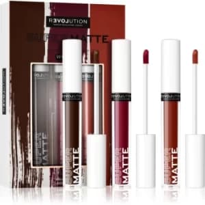 Revolution Relove Super Matte Liquid Lip Lipstick Set Shade Wonder