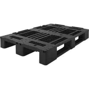 Plastic pallet, max. static load 5000 kg, width 800 mm, perforated