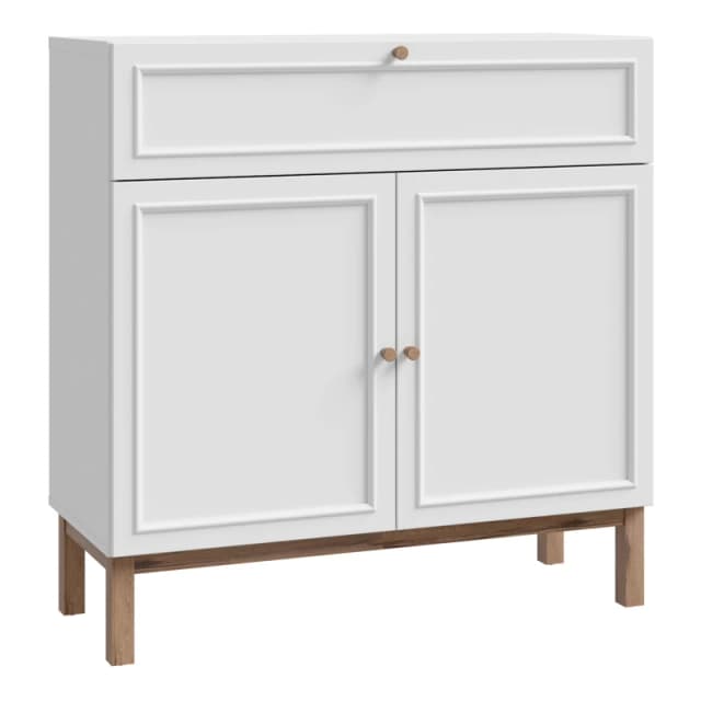 Furniture To Go Wensley 2 Door 1 Drawer Console in Light Grey & Oak Grey Unisex