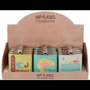 Set of 12 Nevada Nights Hip Flasks