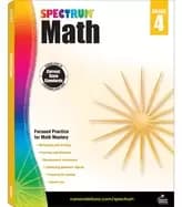 spectrum 4th grade math workbook multiplication division fractions decimals