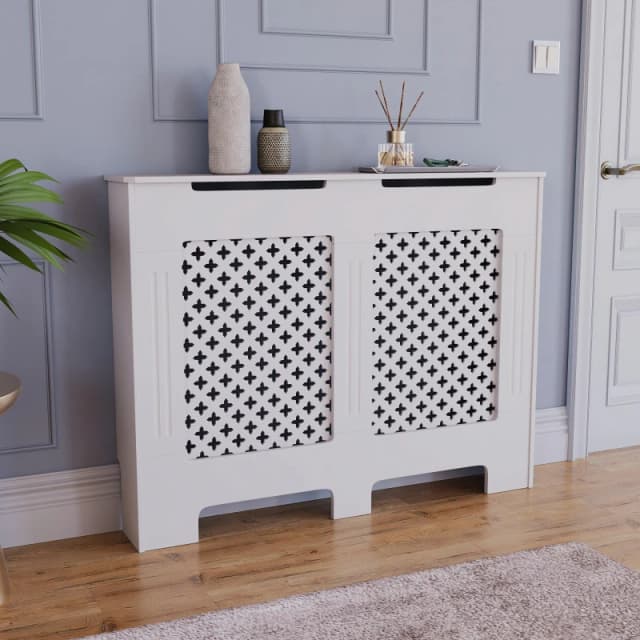 Lassic Vida Designs Oxford Radiator Cover, Medium White unisex Medium