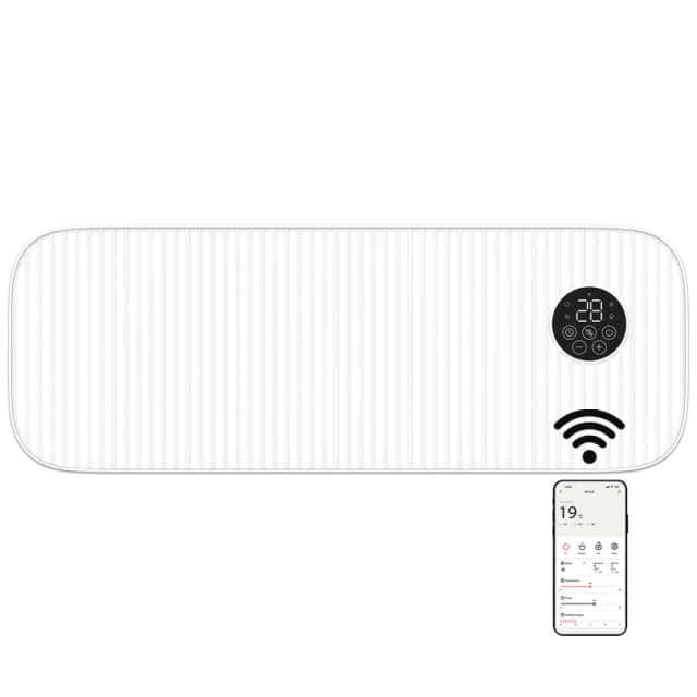 MYLEK Overdoor Air Curtain Heater Fan 2kW White WiFi App Timer Ceramic PTC White Unisex