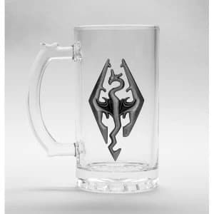 Skyrim Dragon Symbol Glass Stein