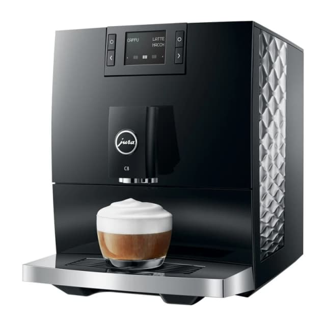 JURA C8 Smart Bean to Cup Coffee Machine - Piano Black 7610917156900