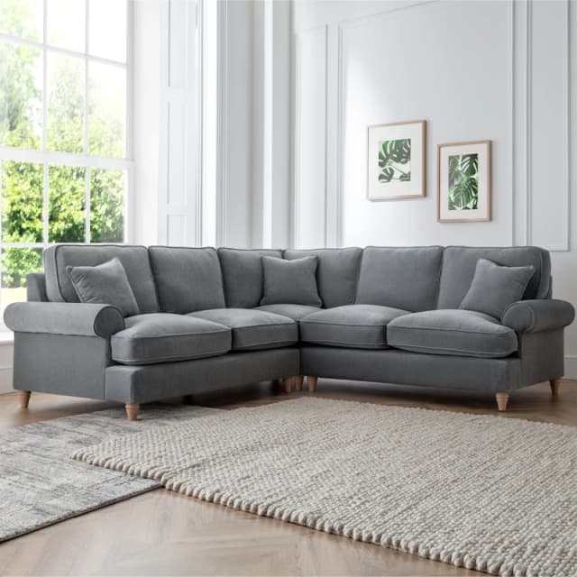 The Great Sofa Company Ezra 2 Corner 2 Manhattan Charcoal Charcoal Unisex