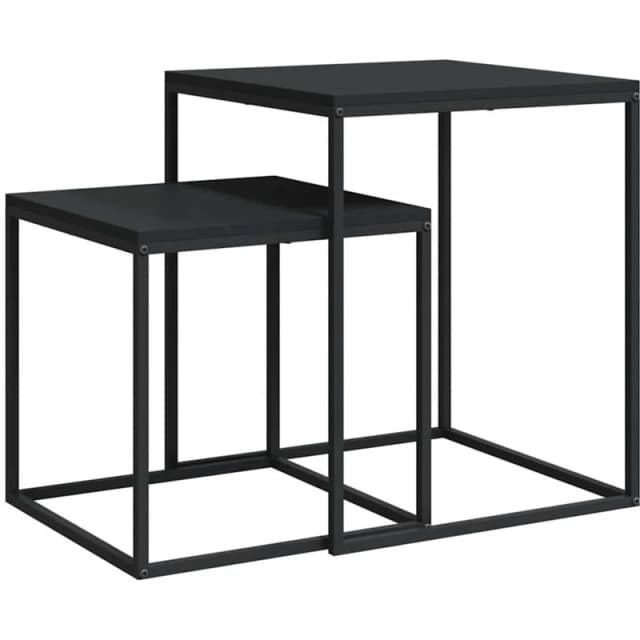 VIDAXL Coffee Table Set 2 pcs Engineered Wood and Metal Vidaxl 8720286933732