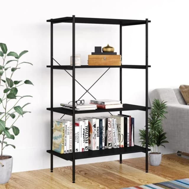 VIDAXL 4-Tier Shelving Unit Black 80x40x130cm Vidaxl 8720286562970