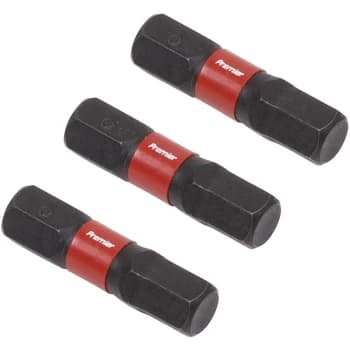 Sealey AK8214 Hex 6mm Impact Power Tool Bits 25mm - 3pc