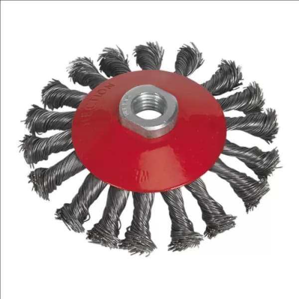 Genuine SEALEY CWB115 Conical Wire Brush Ø115mm M14 x 2mm