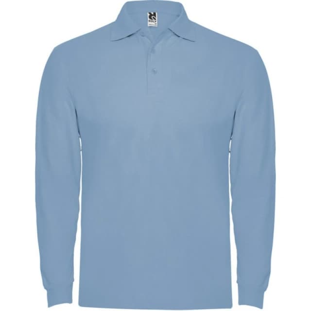 ROLY ROLY Men Estrella Long-Sleeved Polo Shirt in Blue Size: Small Blue S Male 5063470828296