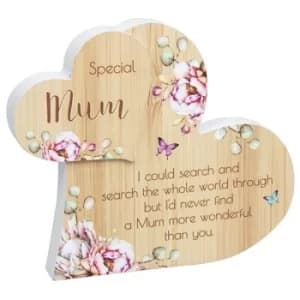 Vintage Floral Standing Heart Mum