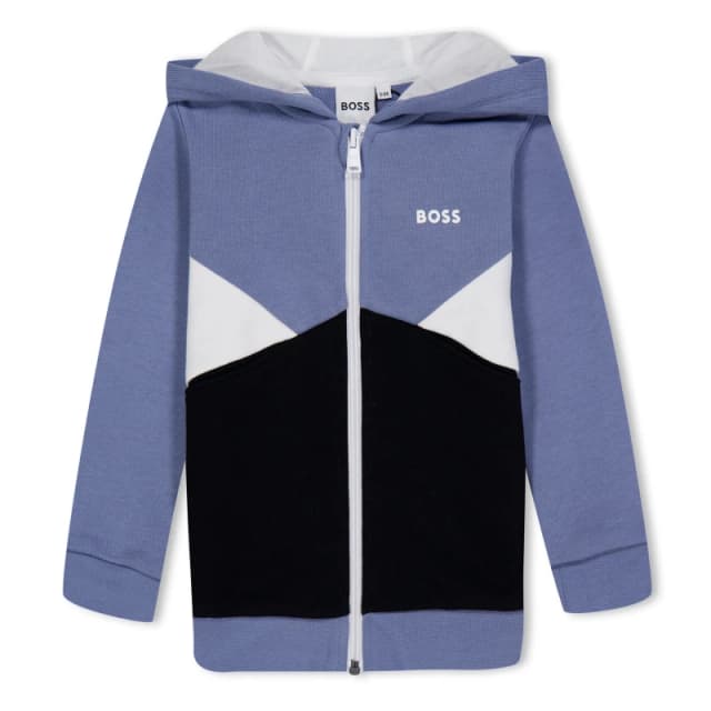 Boss Colourblock Zip Hoodie Infants - Grey Grey 9 - 12 Months