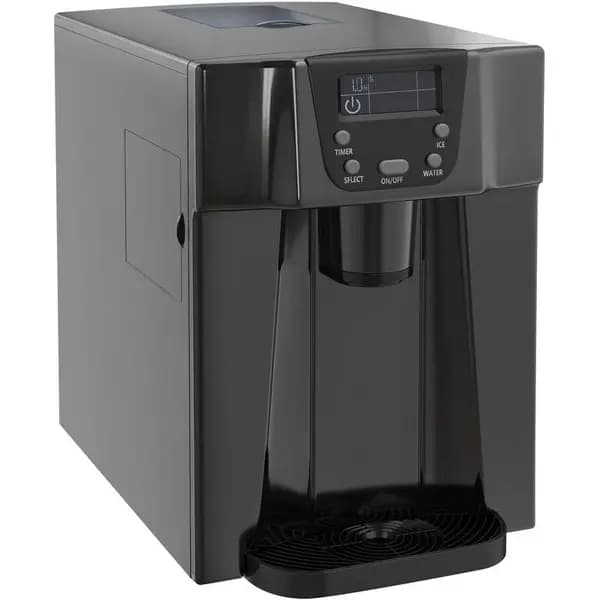 HOMCOM Ice Maker Machine and Water Dispenser No Plumbing Required Black - Black - Homcom 5056725390716
