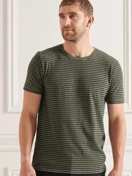 Superdry Studios Hemp Blend T-Shirt, Green/Black, Size 2XL, Men