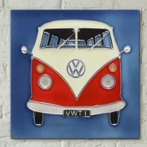 Red Campervan 8x8 Tile
