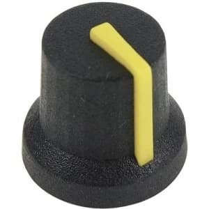 Cliff CL170850BR Knob K87Mbr Black Yellow 6mm D