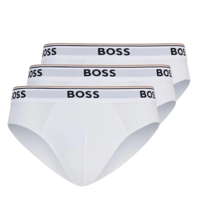 Boss Mens 3 Pack Briefs White 100 male Small