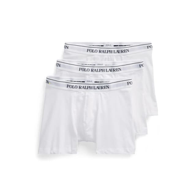 Ralph Lauren Stretch Cotton Boxer Brief 3 Pack - White White S