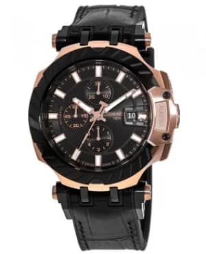 Tissot T-Race Chronograph Black Dial Black Rubber Strap Mens Watch T115.427.37.051.01 T115.427.37.051.01