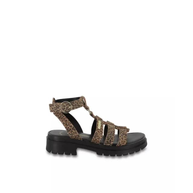 LES TROPEZIENNES PAR M.BELARBI Toboleo Leather Sandals with Chunky Sole Leopard Print Women 36 (3.5);37 (4);38 (5);39 (5.5 to 6);40 (6.5)