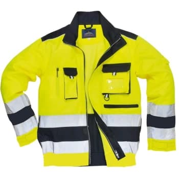 Portwest - TX50YNRL - sz L Lille Hi-Vis Jacket - Yellow/Navy