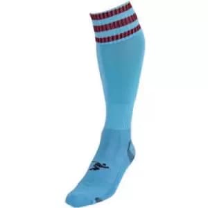 Precision Childrens/Kids Pro Football Socks (12 UK Child-2 UK) (Sky Blue/Maroon)