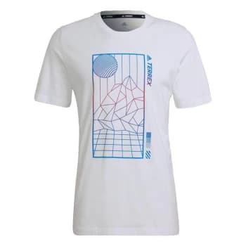 adidas Terrex Mountain Fun Graphic T-Shirt Mens - White