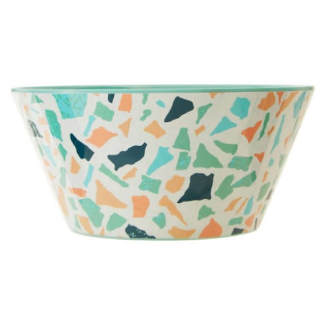 Premier Housewares Assorted Terrazzo Bowl, Durably Constructed Round Bowl, Versatile Patterned Bowl, Sturdy Picnic Bowl Multi