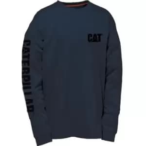 Caterpillar C1510034 TRADEMARK T-SHIRT / Mens Tops (4XL) (Marine)