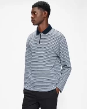 Ted Baker Ls Textured Polo Shirt