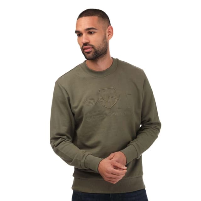 Gant Tonal Archive Crew Neck Sweatshirt - Green Green S