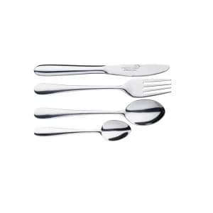 KitchenCraft MasterClass Childrens Cutlery Set, Silver, 4 Piece